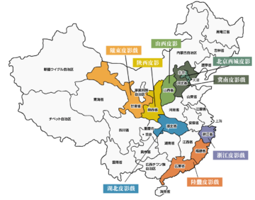 皮影戲分布図